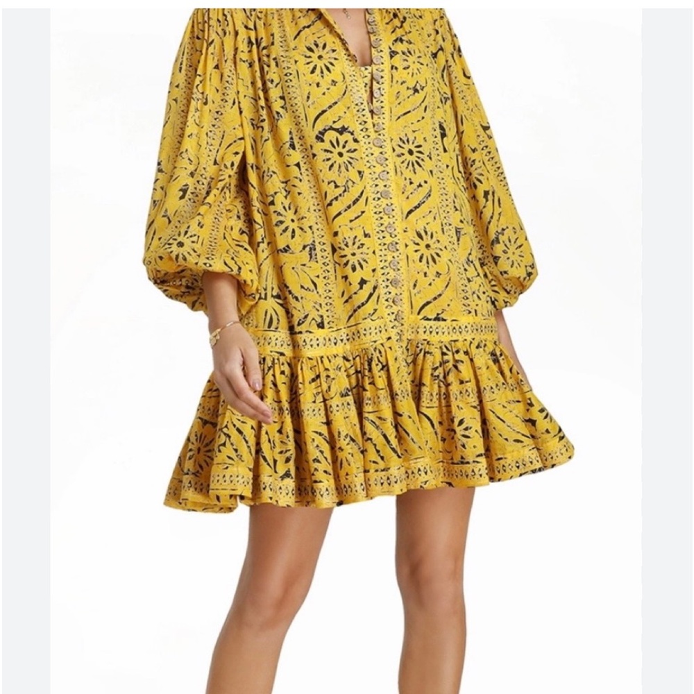 Zimmerman LULU cotton yellow dress.